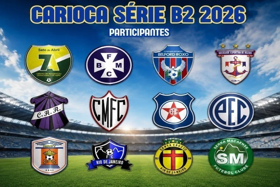 Jogadores em campo pela Série B2 do Campeonato Carioca
