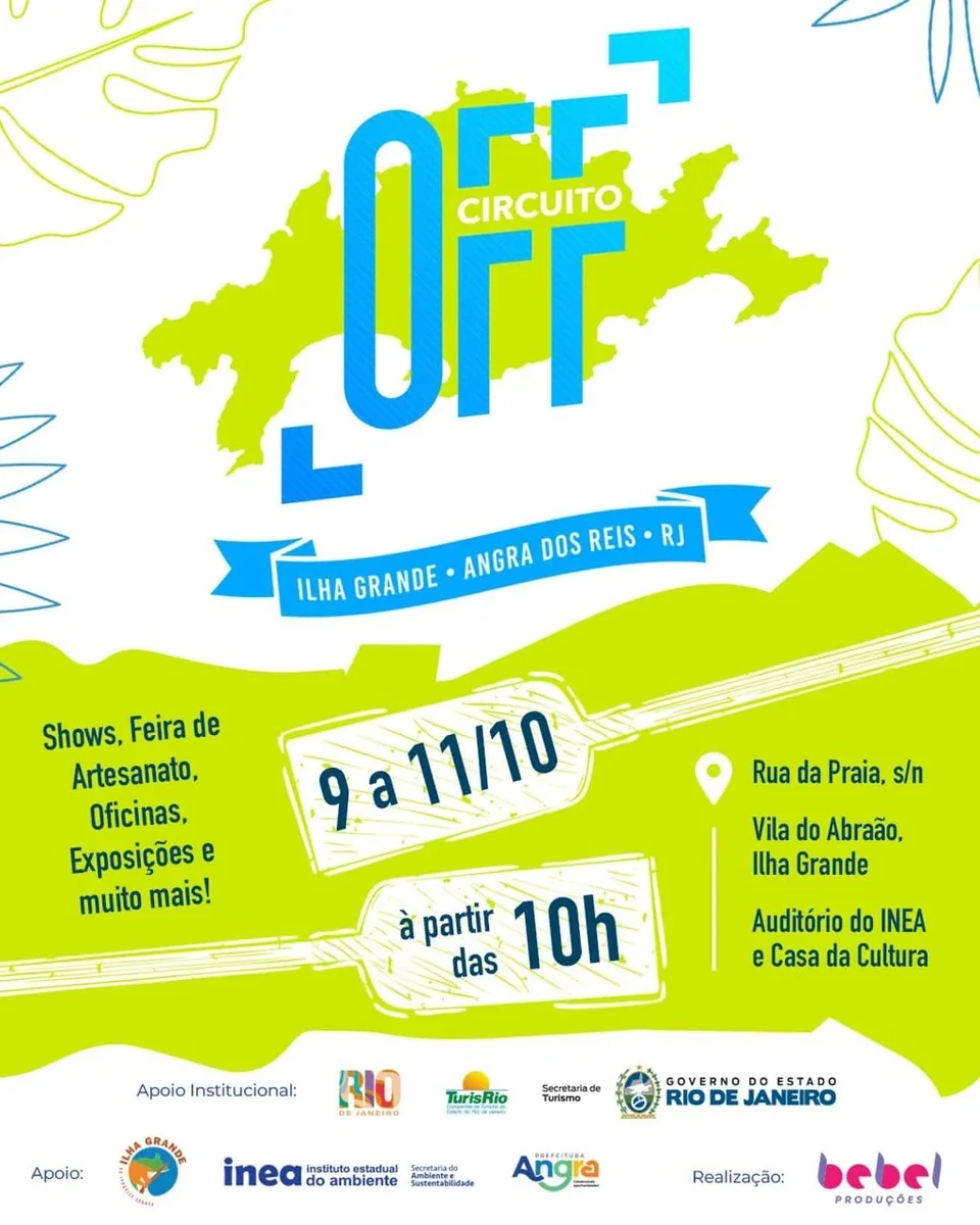 Circuito OFF terá atrações culturais gratuitas na Ilha Grande