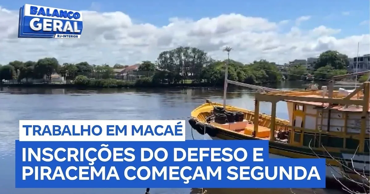 Macaé abre inscrições para frentes de trabalho do defeso 2027