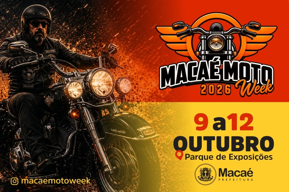 Motociclistas reunidos em edição do Macaé Moto Week