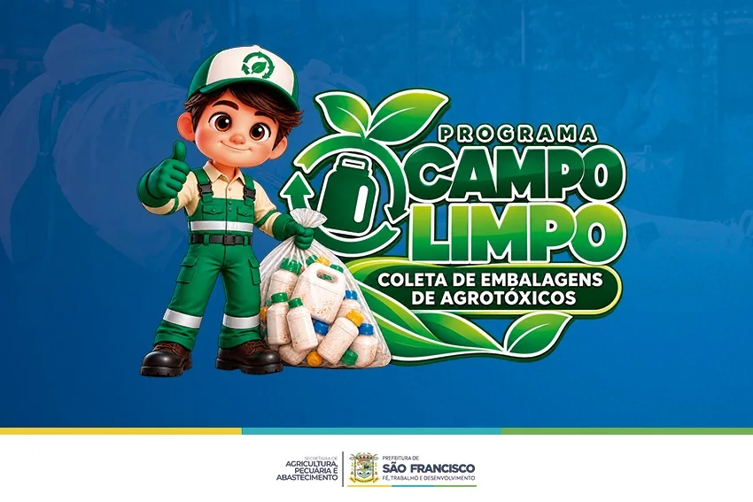 Divulgação do Programa Campo Limpo para recolhimento de embalagens de agrotóxicos